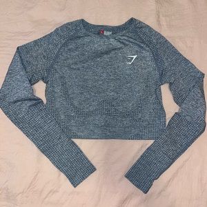 Gym shark long sleeve crop top.